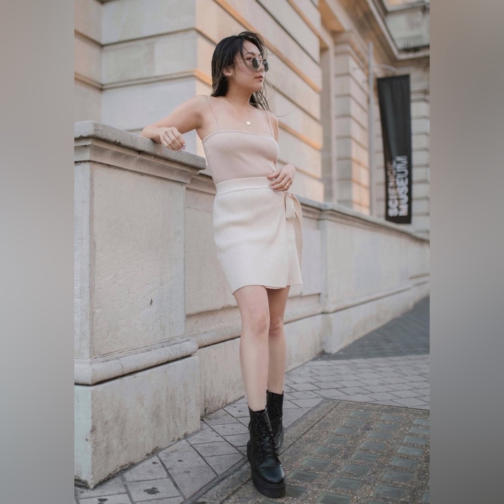 Showpo Cream Knit skirt